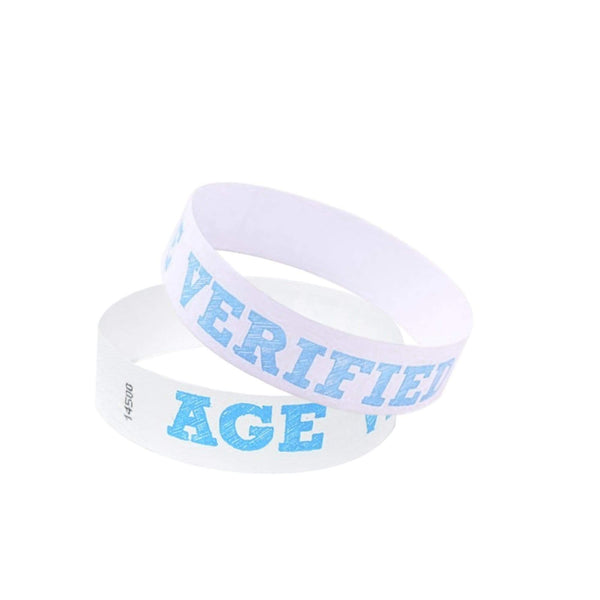 Event Wristbands Tyvek Stock - Age Verified 100 / Age-Verified / Blue 3/4