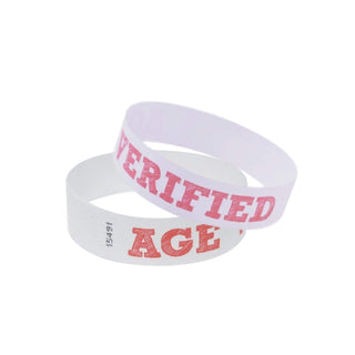 Event Wristbands Tyvek Stock - Age Verified 100 / Age-Verified / Red 3/4