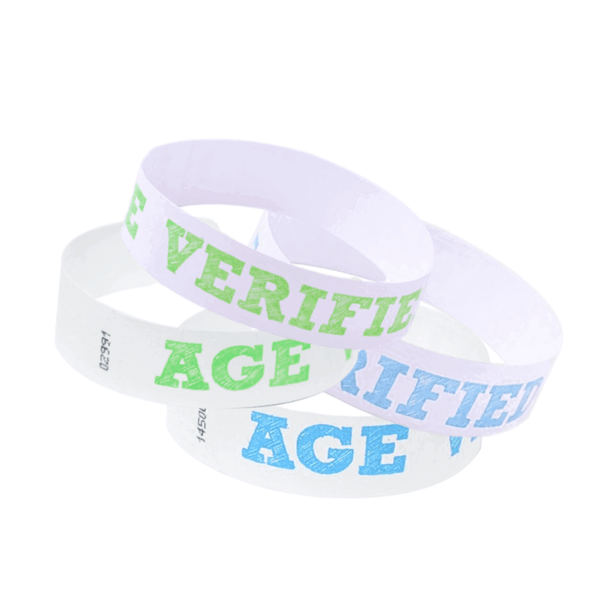 Event Wristbands Tyvek Stock - Age Verified 3/4