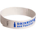 Event Wristbands Tyvek Stock - Age Verified Drinking Age-Verified / Blue / 100 Drinking Age-Verified Wristbands