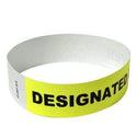 Event Wristbands Tyvek Stock - Designated Driver 100 / Designated Driver / Neon Yellow 3/4