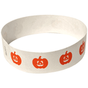 Event Wristbands Tyvek Stock - Holiday Pumpkin / White / 100 3/4