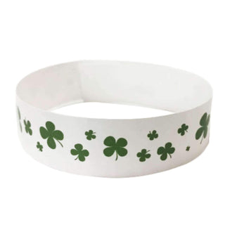 Event Wristbands Tyvek Stock - Holiday Shamrock / White / 100 3/4