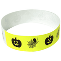 Event Wristbands Tyvek Stock - Holiday Spider Web / Neon Yellow / 100 3/4