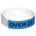 Event Wristbands Tyvek Stock - Over 21 100 / Over 21 / Bright Blue 3/4
