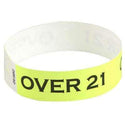 Event Wristbands Tyvek Stock - Over 21 100 / Over 21 / Neon Yellow 3/4