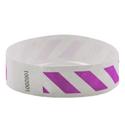 Event Wristbands Tyvek Stock - Pre-Printed Diagonal / Purple / 100 3/4