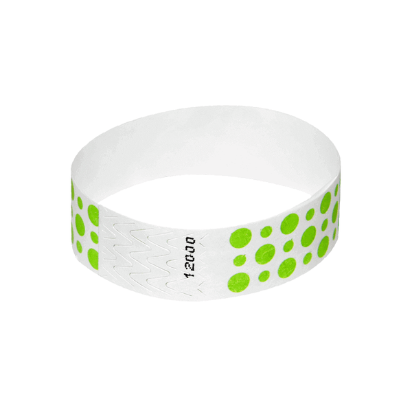 100 Pack Neon Green Tyvek Wristbands – 3/4" Friday Paper Wristbands By Dupont