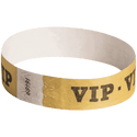 Event Wristbands Tyvek Stock - Pre-Printed VIP / Gold / 100 VIP Access Wristbands