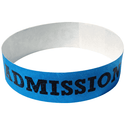 Event Wristbands Tyvek Stock - PrePrinted General Admission / Neon Blue / 100 Security Access Wristbands