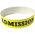 Event Wristbands Tyvek Stock - PrePrinted General Admission / Neon Yellow / 100 Security Access Wristbands