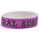 Event Wristbands Tyvek Stock - PrePrinted General Admission / Purple / 100 Security Access Wristbands