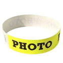 Event Wristbands Tyvek Stock - PrePrinted Photo / Neon Yellow / 100 Security Access Wristbands