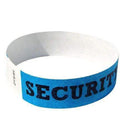 Event Wristbands Tyvek Stock - PrePrinted Security / Neon Blue / 100 Security Access Wristbands