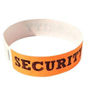 Event Wristbands Tyvek Stock - PrePrinted Security / Neon Orange / 100 Security Access Wristbands