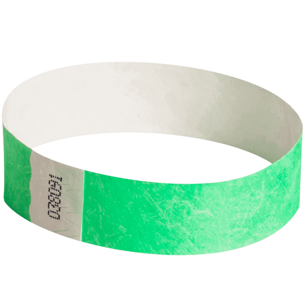 Event Wristbands Tyvek Stock - Solid 100 / Mint Color Paper Event Wristbands