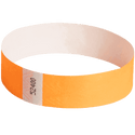 Event Wristbands Tyvek Stock - Solid 100 / Neon Orange Color Paper Event Wristbands