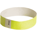 Event Wristbands Tyvek Stock - Solid 100 / Neon Yellow Color Paper Event Wristbands