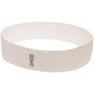Event Wristbands Tyvek Stock - Solid 100 / White Color Paper Event Wristbands