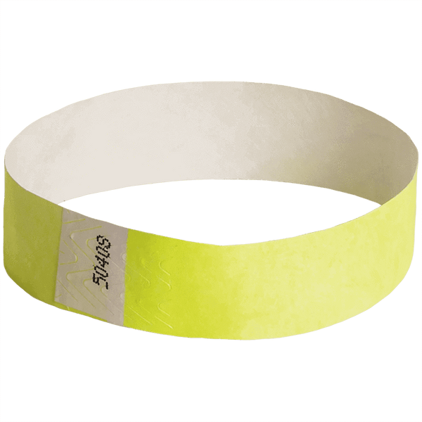 Event Wristbands Tyvek Stock - Solid Neon Yellow / 100 1