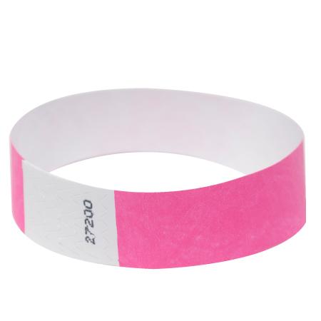 Event Wristbands Tyvek Stock - Solid Pink / 100 1