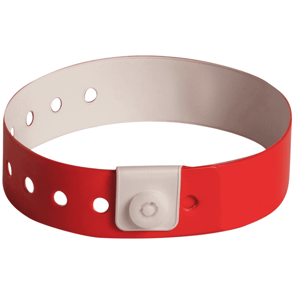 Event Wristbands Vinyl Solid / Red / 500 Bulk Color Vinyl Wristbands