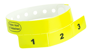Event Wristbands Vinyl Tear-Off Tab 1 Tab / Neon Yellow / 500 Tear-Off Tab Wristbands
