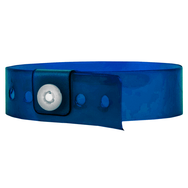 Event Wristbands Vinyl Translucent Translucent / Navy Blue / 500 Bulk Translucent Vinyl Wristbands