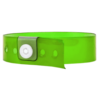 Event Wristbands Vinyl Translucent Translucent / Neon Green / 500 Bulk Translucent Vinyl Wristbands