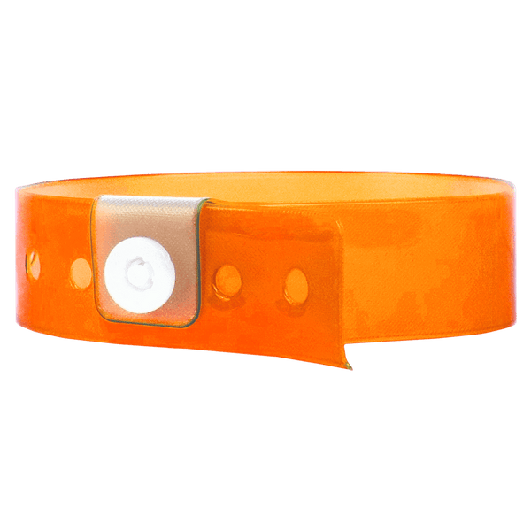 Event Wristbands Vinyl Translucent Translucent / Orange / 500 Bulk Translucent Vinyl Wristbands