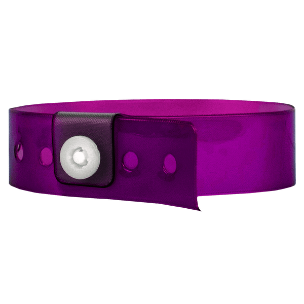 Event Wristbands Vinyl Translucent Translucent / Purple / 500 Bulk Translucent Vinyl Wristbands