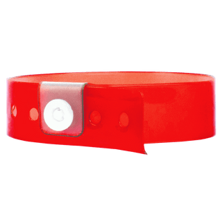 Event Wristbands Vinyl Translucent Translucent / Red / 500 Bulk Translucent Vinyl Wristbands