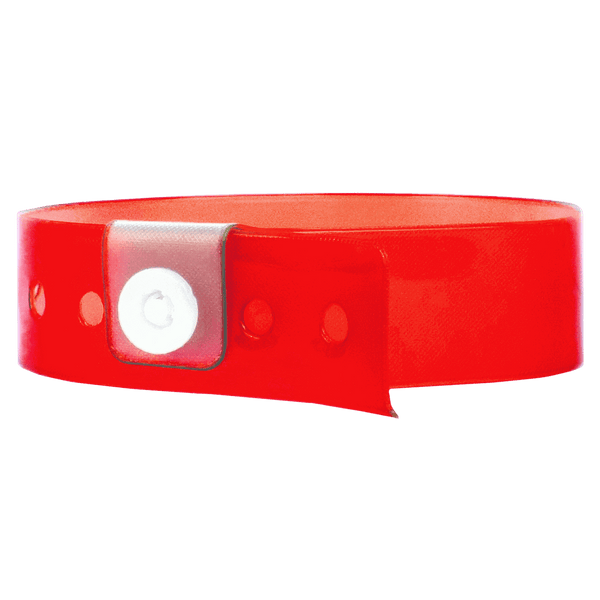 Event Wristbands Vinyl Translucent Translucent / Red / 500 Bulk Translucent Vinyl Wristbands